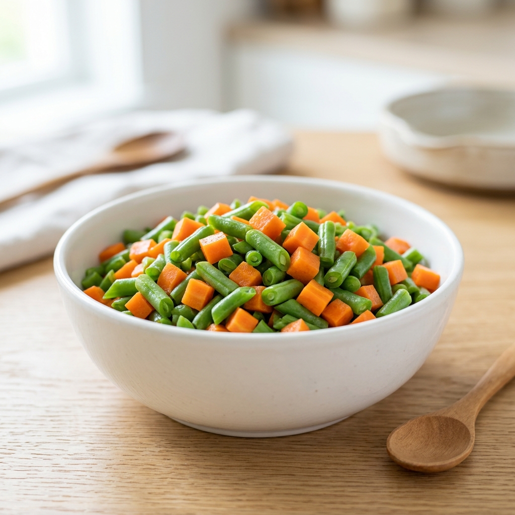 Carrot and Beans Poriyal Cut